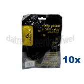 Foto van HDMI Kabel HDMI A Male - HDMI A Male 1,8 Meter, High Speed met Ethernet, Verguld 