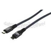Foto van Oehlbach USB Kabel Pulse CC USB-C Kabel, 1 Meter USB-C 3.1, 40Gbps, 240W 