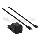 Foto van Musthavz Oplader Nano USB-C - Lightning, Zwart 20W 