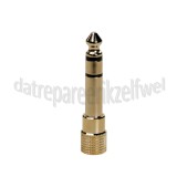 Foto van Oehlbach Jack Adapter i Jack Adapter 3,5mm Female naar 6,3mm Male Verguld 