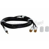 Foto van Oehlbach Jack - Tulp Kabel i Connect 3,5mm Jack naar 2x RCA, 3 Meter Vergulde connectoren 