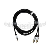 Foto van Oehlbach Jack - Tulp Kabel i Connect 3,5mm Jack naar 2x RCA, 3 Meter Vergulde connectoren 