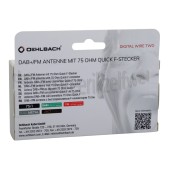 Foto van Oehlbach FM-lintantenne DAB+/FM Antenne 75 Ohm Quick F-Connector 