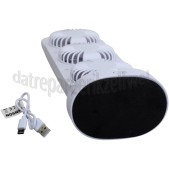 Foto van Benson Ventilator Staand Oplaadbaar, Wit 