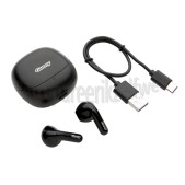Foto van JVC Hoofdtelefoon Gumy Air Oordopjes, Draadloos, Zwart Bluetooth 5,4, Spatwaterdicht IPX 4 