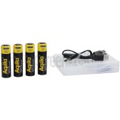 Foto van Aqiila Batterij Rechargeable USB-C, AA, 4 Stuks 2000mAh 