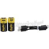 Foto van Aqiila Batterij Rechargeable USB-C, CR123A, 2 Stuks 750mAh 