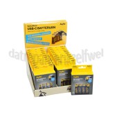 Foto van Aqiila Batterij Toonbankdisplay USB-C Oplaadbaar 20 Stuk, 10x AA, 10x AAA 