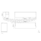 Foto van Bosch Deurbak Onderste, Transparant KIR21NSF001, KIL82NSE001, KIN96NSE001 