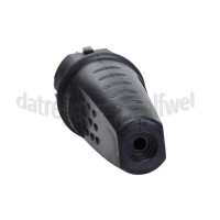 Foto van Stekker 16A 230V RA zwart IP44 Rubber 