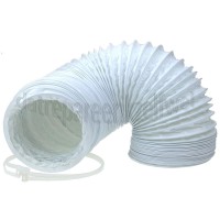 Foto van Slang 100 mm wit -PVC- 1,5 mtr. incl. trekbandjes -doos- 