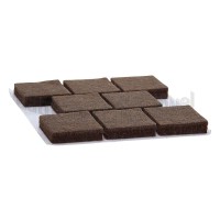 Foto van Deltafix Krasvilt Anti-krasvilt bruin vierkant 25x25mm 