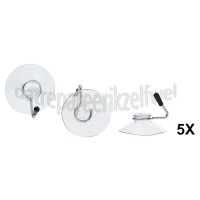 Foto van Deltafix Zuighaakje transparante zuighaakjes Met zuignap 44mm 