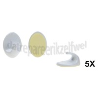 Foto van Deltafix Wandhaak Wandhaak middel wit Zelfklevend 38mm 
