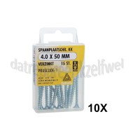 Foto van Deltafix Multischroef Spaanplaatschroeven Verzinkt 4,0 x 50mm 