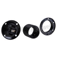 Foto van Lamphouder E27 60W zwart Fitting met ring 