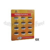 Foto van Deltafix Meubelviltglijders Viltglijders grijs Met schroef 24mm 