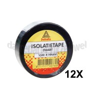 Foto van Deltafix Tape Isolatieband zwart zelfklevend 10mx19mm 