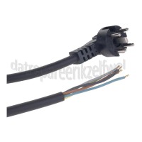 Foto van Snoer Perilex 5x1,5mm2 Zwart 2M 5 Aderig snoer met gegoten stekker 