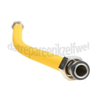 Foto van Gasslang RVS gasslang alleen voor inbouw apparatuur RAM 60 cm geel met koppelingen 