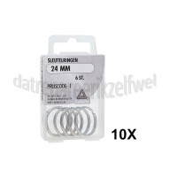 Foto van Deltafix Sleutelring Sleutel ringen Vernikkeld 24mm 