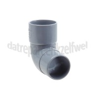 Foto van Dps Bocht PVC 40mm 87 gr. 1x spie 1 x lijm 