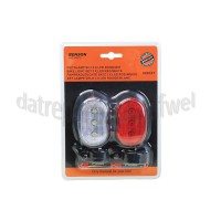 Foto van Lamp Lampenset fiets Ledverlichting rood-wit 