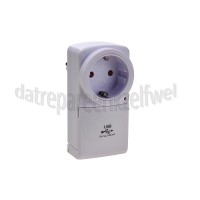 Foto van Exin Stekker Doorvoerstekker met USB Met controle LED, Wit, 3500W 