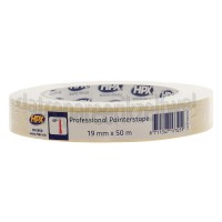 Foto van HPX Tape Afplakband 60 Graden Cremewit Masking Tape, 19mm x 50 meter 