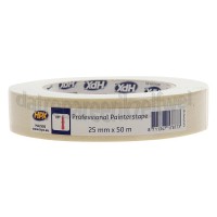Foto van HPX Tape Afplakband 60 Graden Cremewit Masking Tape, 25mm x 50 meter 