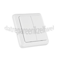 Foto van KlikAanKlikUit Schakelaar Dubbele Wandschakelaar AWST-8802 Draadloze bediening 