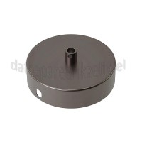 Foto van Calex Plafondplaat Metalen plafondplaat mat parel zwart 100mm, 1 gat 
