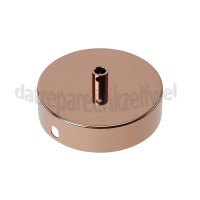 Foto van Calex Plafondplaat Metalen plafondplaat glans koper 100mm, 1 gat 