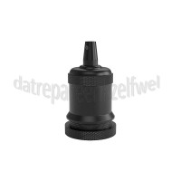 Foto van Calex Lamphouder Aluminium lamphouder, piek model M-003, mat zwart E27, max. 250V-60W 