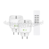 Foto van KlikAanKlikUit Set Compacte stopcontactdimmerset incl. afstandsbediening Draadloze bediening 