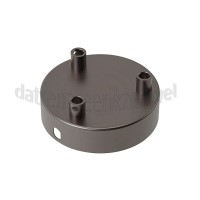 Foto van Calex Plafondplaat Metalen plafondplaat mat parel zwart 100mm, 3 gaten 