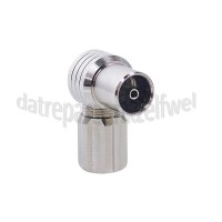 Foto van Hirschmann Coax Stekker Stekker IEC Contra Female tot 4.5mm kabel KOKWI3S, Schroef - Haaks, Metaal 