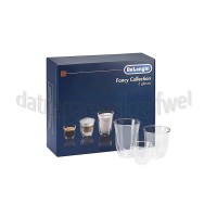Foto van DeLonghi Kopjes Fancy collection Set van 6 glazen, 2x Espresso, 2x Cappuccino, 2x Melk 