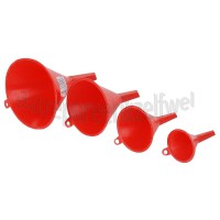Foto van Trechter Set van 4 stuks Oranje plastic 