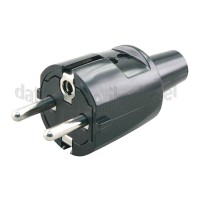 Foto van Q-Link Stekker 16A 3600W RA zwart Stekker van PVC 