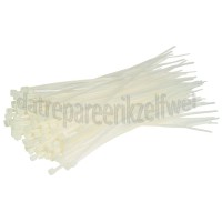 Foto van Bundelbandjes 140x3,6 mm transparant/wit Tie-wrap 
