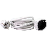 Foto van Q-Link Snoer 3x1,5mm2 3680W 16A RA wit 3M Verlengsnoer van vinyl 