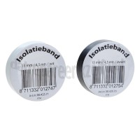 Foto van Q-Link Tape 15mm 4.5mtr wit en zwart Isolatieband 