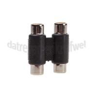 Foto van Easyfiks Tulp Adapter 2x Tulp Contra RCA Female - 2x Tulp Contra RCA Female Koppelstuk 