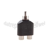 Foto van Easyfiks Tulp Adapter Tulp RCA Male - 2x Tulp Contra RCA Female Splitter 