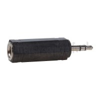 Foto van Easyfiks Jack Adapter Jack 3.5mm Stereo Male - Jack 6.3mm Contra Stereo Female Verloopstekker 