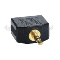 Foto van Easyfiks Jack Adapter Jack 3.5mm Stereo Male - 2x Jack 3.5mm Contra Female Splitter 