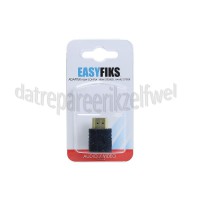 Foto van Easyfiks HDMI Adapter HDMI A Male - HDMI A Contra Female, Haaks 270 Graden Verloopstekker, Verguld 