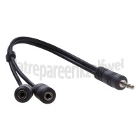 Foto van Easyfiks Jack Splitter Jack 3.5mm Stereo Male - 2x Jack 3.5mm Contra Female 0.2 Meter 