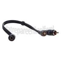 Foto van Easyfiks Jack Verloopkabel Jack 3.5mm Contra Stereo Female - 2x Tulp RCA Male 0.2 Meter, verguld 